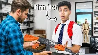 Buying illegal items as FAKE School Student! #viral #viewsbooster #1millionviews 