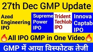 Innova Captab IPO | Azad Engineering IPO | IPO GMP Today | Trident Techlabs IPO |Kay Cee Energy IPO