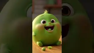 Peas Baby 🫛 | Cutest ASMR Chewing Ever | Pixar-Style Short #ASMR #Babyveg