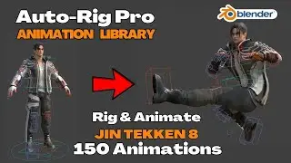 Auto Rig Pro : Animation Library | Rig & Animate JIN TEKKEN 8 3D MODEL in Blender