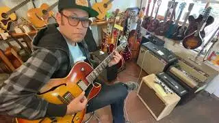 Liberty Ellman plays matching 1965 Gibson 175 and Fender Twin at Schoenberg Guitars in Tiburon, CA.