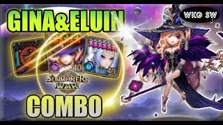 GOOD COMBO GINA 2A & ELUIN STUN ALL MONSTER - Summoners War