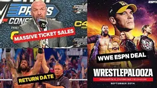 WWE&ESPN Deal RomanReigns Return date massive smackdown ticket sales #wwe