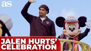 JALEN HURTS' SUPER BOWL CELEBRATION takes a magical turn at DISNEY WORLD