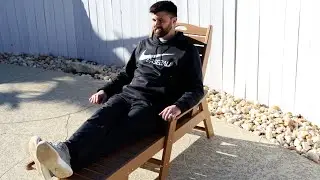 Outdoor Lounge Chair with 5-Position Adjustable Backrest Unboxing