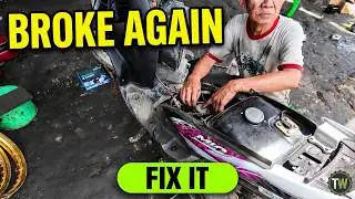 MY SCOOTER BROKE DOWN! (AGAIN) | Crossing Indonesia by Scooter! (MIO GP Adventure EPISODE 6)