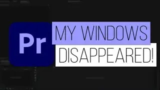2 Min Tips | Panels have disappeared in Premiere Pro - How to fullscreen your editing windows