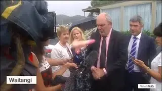 New Zealand politician Steven Joyce hit by sex toy