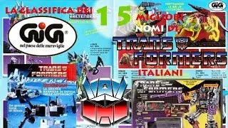 AUTOROBOT.IT Top 5: i 15 nomi italiani migliori dei TRANSFORMERS G1 Video ITA