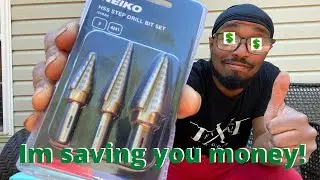 Neiko 10193A Titanium Step Drill Bit Set, High Speed Steel | 3-Piece Set