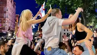 Euro 2020: England fans in Central London Celebrate extra-time goal