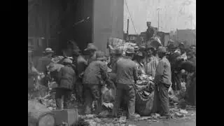Sorting Refuse at Incinerating Plant, New York City 1903 - Rare Footage from the Past