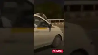 Mumbai Highway Horror: Man stands on car bonnet