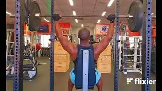 Seated Incline Bench Barbell Facing Forward Two Hand Barbell Press