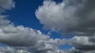 Deep Blue Sky real moving clouds background | Timelapse 4K | Fully silence for relax and meditation