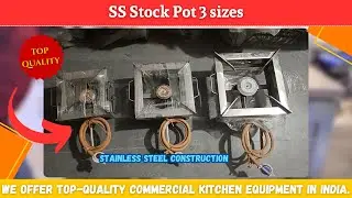 SS Stock Pot with Burner and Gas Pipe | 3 Sizes Available by sigma Equipments India
