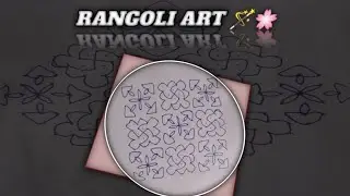 Rangoli Art🪄🌸| Kolam Design | Simple Rangoli Pattern Tutorial | DIY Hand-drawn Art |do subscribe 👌👌🤌