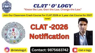 CLAT 2026 Notification and Information #clat #clat2026preparation #clatpg @clatology #education