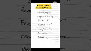 Kailash Chandra Magazine Outlines # Viral# ytshorts