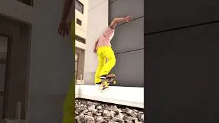 Gap to Fs Crooked to Nose Manual Bigspin Out with a Head in the Wall in Session (Skate Sim) #shorts
