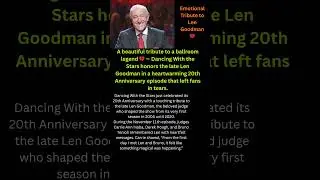 Dancing With the Stars Pays Emotional Tribute to Len Goodman 💔 | 20th Anniversary Special