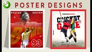 How to Create Cricket Poster Design in Coreldraw | | Typography Poster Design | CorelwaliSarkar