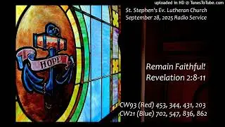 St. Stephen's 9/28/25 Radio Service