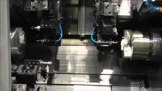 中村留super nty3 2スピンドルでブロック材加工