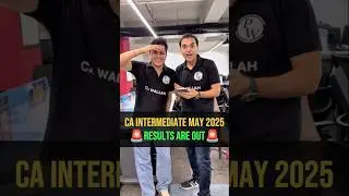 🚨CA Intermediate May 2025 Results Are Out🔥 #Shorts #CA #PW