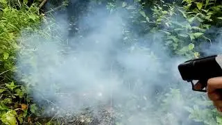 Стрельба патроном светозвуковым Гром из ПУ-4.