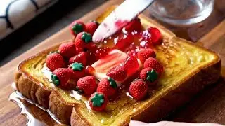 Satisfying Toast Spreading ASMR 🍞🔪 Crushing Honeycomb, Croissants & Sweets