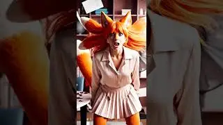 Fox Girl vs Turbo Fan | Funny Animation Loop | Breeze Gone Wild | Easy Loop