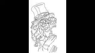Slash |  Guns N' Roses | Speed Drawing Portrait