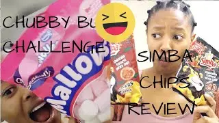 #challenge Chubby Bunny Challenge +  Mmmzansi Flavour Simba Chips Review | South African Youtuber ♡