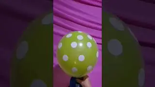 GREEN POLKA DOT BALLOON INFLATION AND DEFLATION!!!