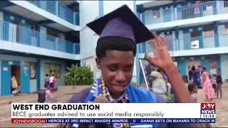 West End Graduation: BECE graduates advised to use social media responsibly.