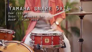 Yamaha Oak Custom snare 5.5x14  / Oak Shell, Matte Sedona Red [ Gold Badge ] Made in Japan