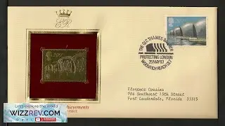 Great Britain Golden 22kt Gold Replicas 1983 FDC 20p Thames Flood