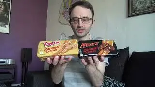 Testar Mars och Twix cookies med caramel centers