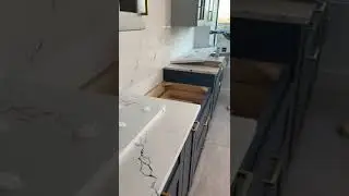 Installing full Cambria Quartz backsplash