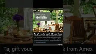 Taj Voucher worth 30k from Amex | Amex Platinum Charge Card
