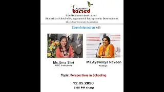 Dr. Umashree, Trustee NET, NISE Institutions in conversation with Ayswarya, Founder KiddoGo
