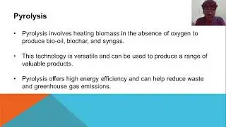 biomass Conversion Technologies