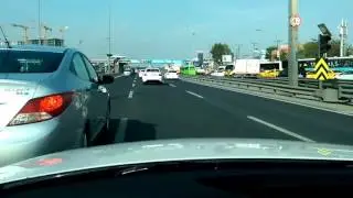 Audi TTS racing on highway in Istanbul Turkey