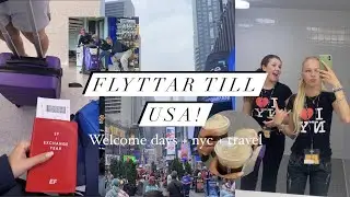 Flyttar till Kalifornien!! Welcomedays, testar Raising canes och NYC!
