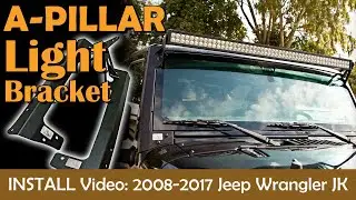 Jeep Wrangler JK A-Pillar Light Bracket Install Video for Nixon Offroad