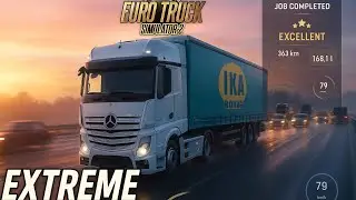 INSANE Paris 🇫🇷 &rarr; London 🇬🇧 Delivery! 🌄🚛 Empty Pallets in Mercedes Actros | ETS2
