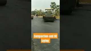 compaction and BC laying at site #construction #civil #civilengineering #road #highway #nhai