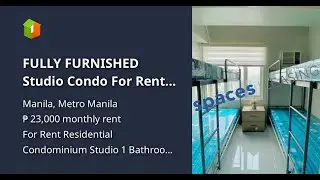 FULLY FURNISHED Studio Condo For Rent Near DLSU & CSB