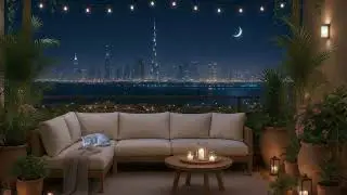 Chill Study and Focus Background Music | Dubai Skyline Night View